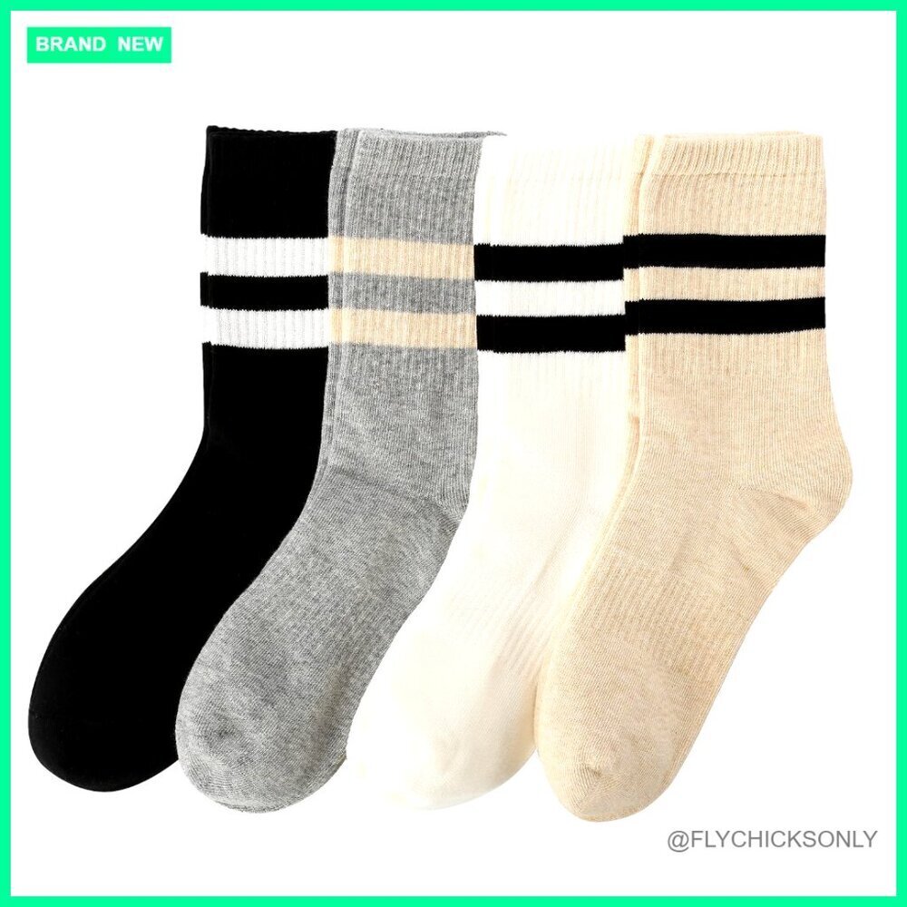 Women's Cotton Crew Socks Seamless Toe Arch Support Athletic Running